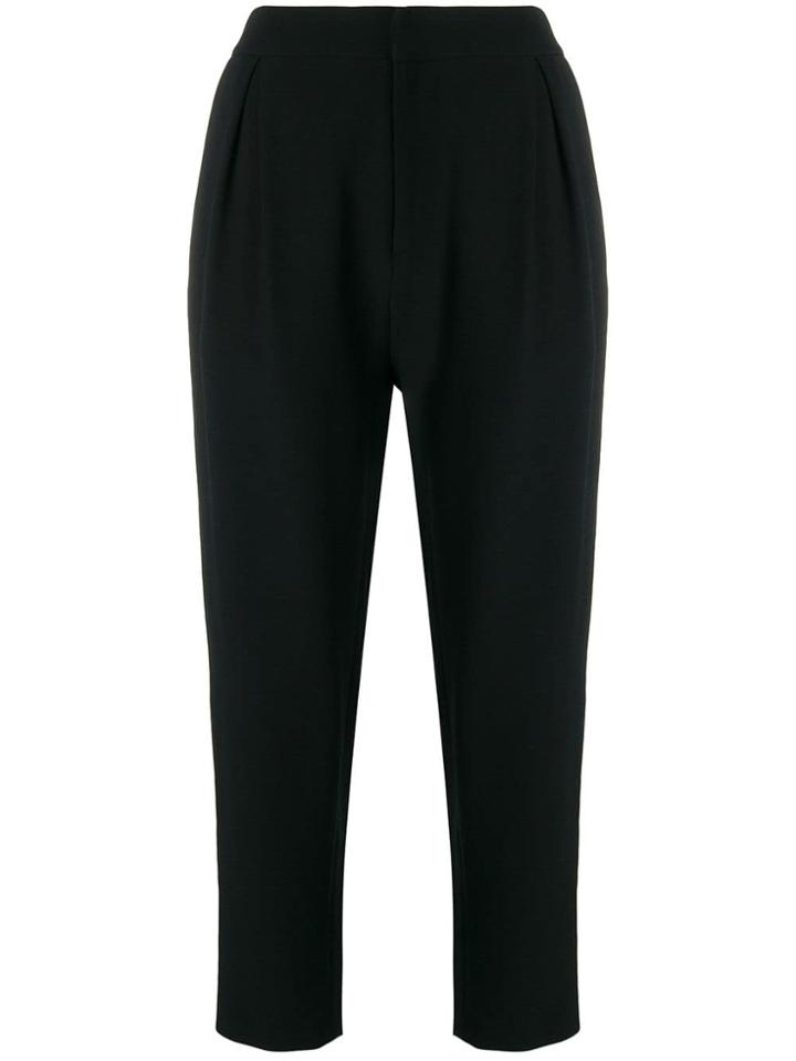 Sara Lanzi High-rise Cropped Trousers - Black