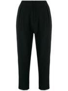 Sara Lanzi High-rise Cropped Trousers - Black