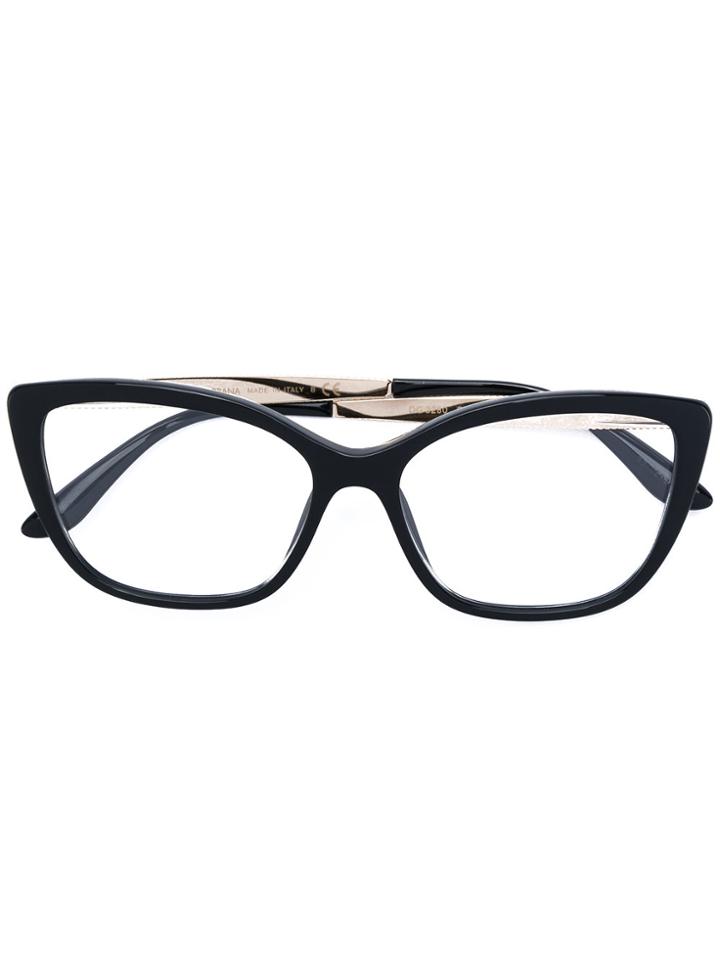 Dolce & Gabbana Eyewear Cat-eye Frame Glasses - Black