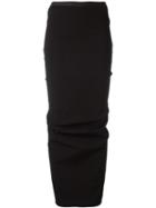 Rick Owens Full Draped Skirt, Women's, Size: 42, Black, Cotton/spandex/elastane/viscose