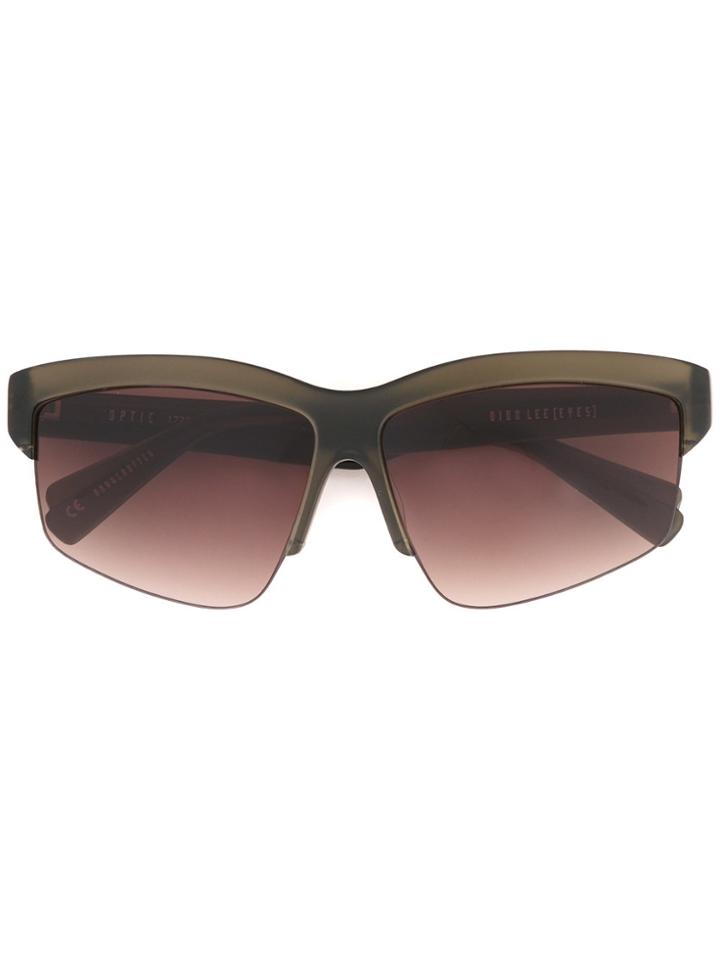 Dion Lee Matte Sunglasses - Green