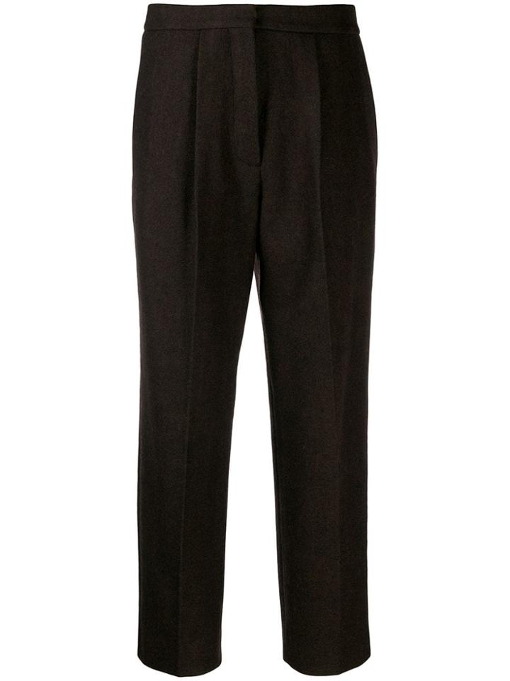 Holland & Holland Wide Cropped Trousers - Brown