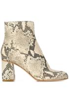 Red Valentino Redvalentino Snakeskin-effect Boots - Neutrals