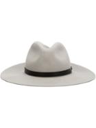 Rag & Bone Wide Brim Fedora Hat, Women's, Size: Medium, Grey, Wool
