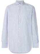Finamore 1925 Napoli Striped Long Sleeve Shirt - White