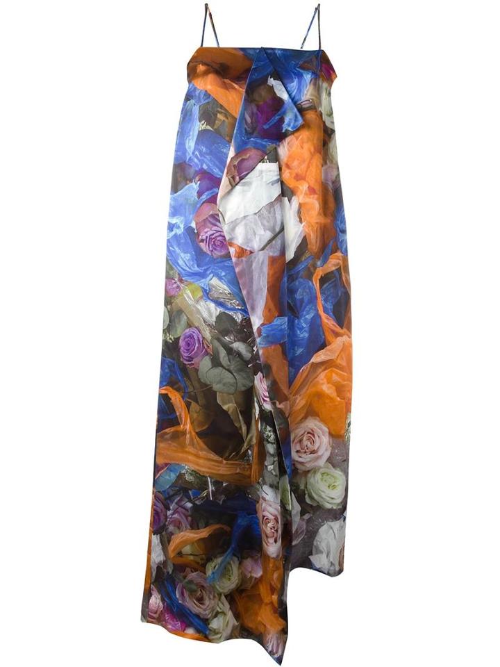 Christopher Kane Floral Maxi Dress, Women's, Size: 40, Wool/acetate/silk
