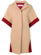 Marni Trimmed Poncho - Neutrals