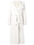 Drome Fur Lined Coat - White