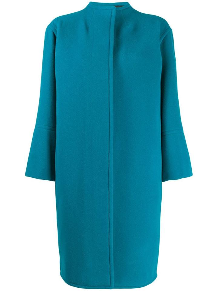 Gianluca Capannolo Concealed Front Coat - Blue