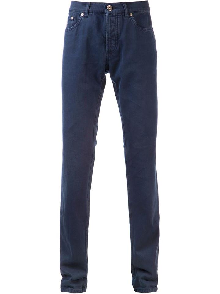 Brunello Cucinelli Basic Denim Jeans, Men's, Size: 46, Blue, Cotton