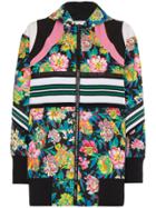 Msgm Floral Hooded Bomber Jacket - Multicolour