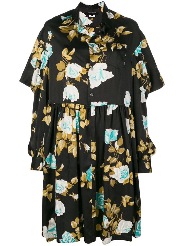 Junya Watanabe Floral Printed Dress - Black