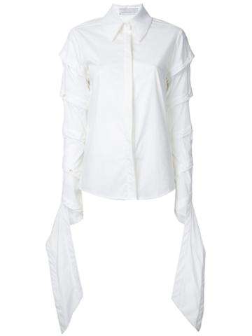 Juan Hernandez Daels Draped Sleeves Shirt - White