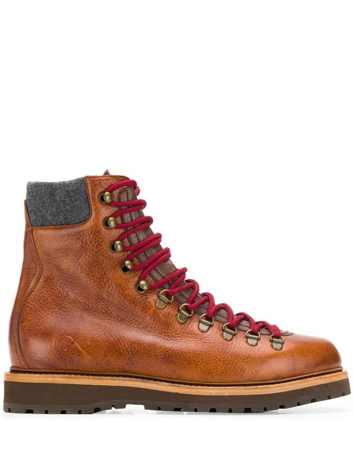 Brunello Cucinelli Lace-up Ankle Boots - Brown