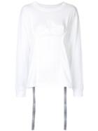 Facetasm Slit Back Bustier Sweatshirt - White