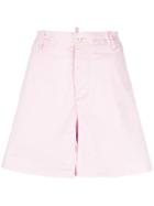 Dsquared2 Flared Tailored Shorts - Pink & Purple