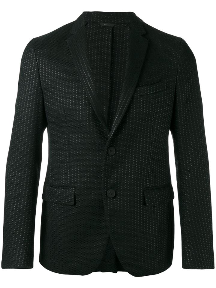 Fendi Textured Two Button Blazer - Black