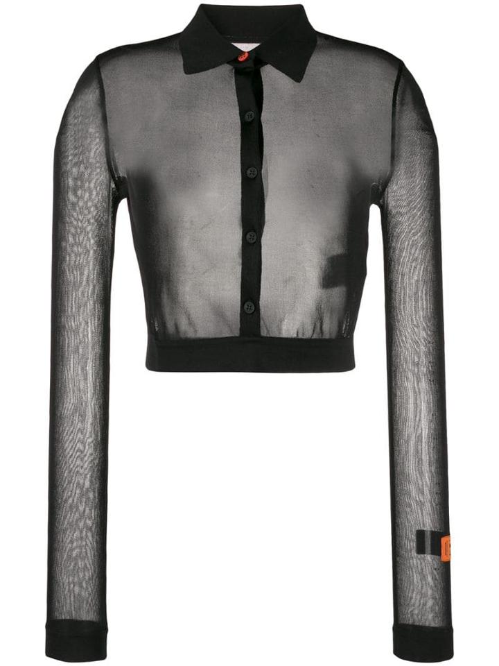 Heron Preston Mesh Knit Shirt - Black