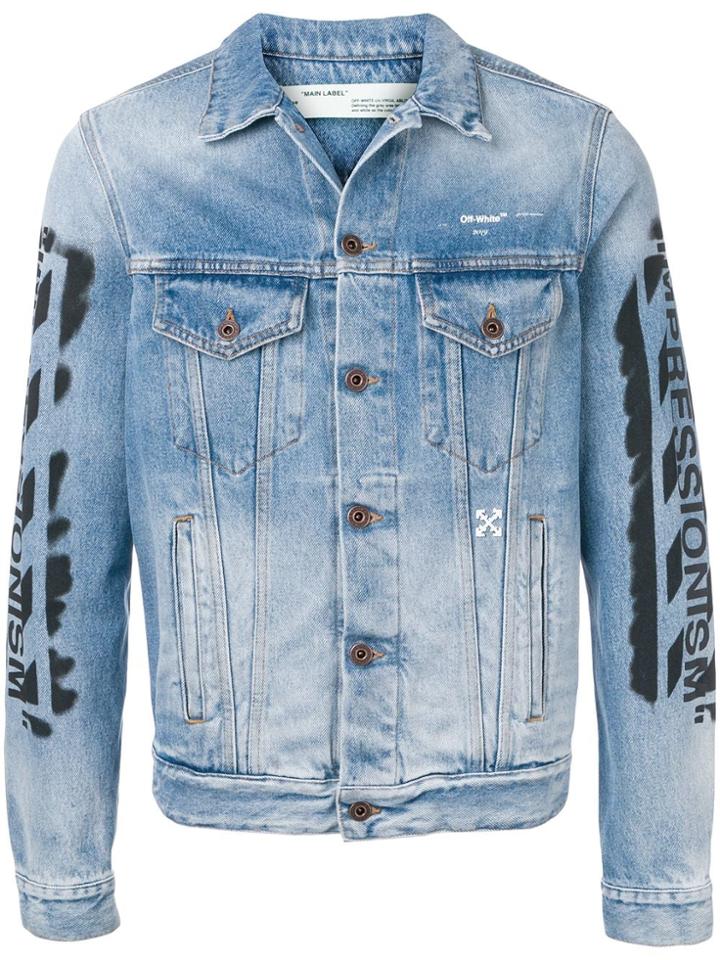 Off-white 'impressionism' Denim Jacket - Blue