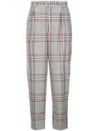Monkey Time Check Tapered Trousers - Grey