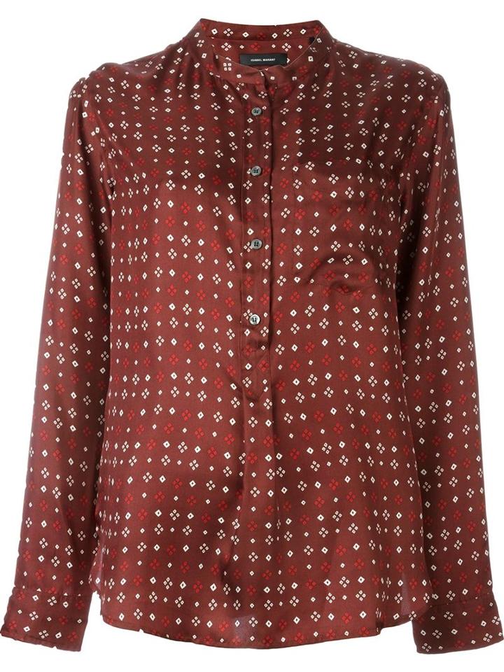 Isabel Marant Printed Blouse, Women's, Size: 40, Red, Silk
