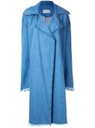 Strateas Carlucci - Censor Macro Trench Coat - Women - Cotton - S, Blue, Cotton