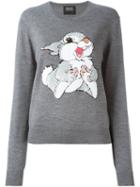 Markus Lupfer Thumper Detail Sweater, Women's, Size: Medium, Grey, Merino