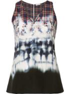 Altuzarra Tie Dye Check Tank Top, Women's, Size: 40, Blue, Silk