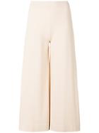 D.exterior Cropped High-waist Trousers - Nude & Neutrals
