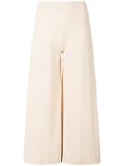 D.exterior Cropped High-waist Trousers - Nude & Neutrals