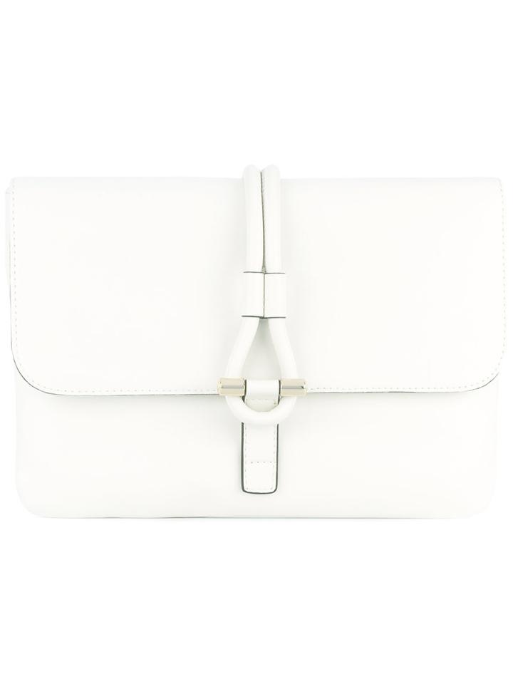 Tila March - Romy Clutch - Women - Leather - One Size, White, Leather