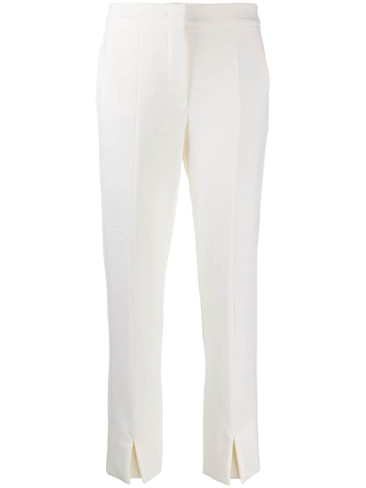 Max Mara Slit Tapered Trousers - White