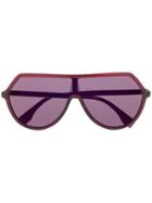 Fendi Eyewear Ff Oversized-frame Sunglasses - Red