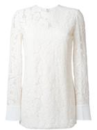 Lanvin Floral Long Sleeved Top - Nude & Neutrals