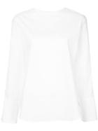 Le Ciel Bleu Puff Buttoned Sleeve Blouse - White