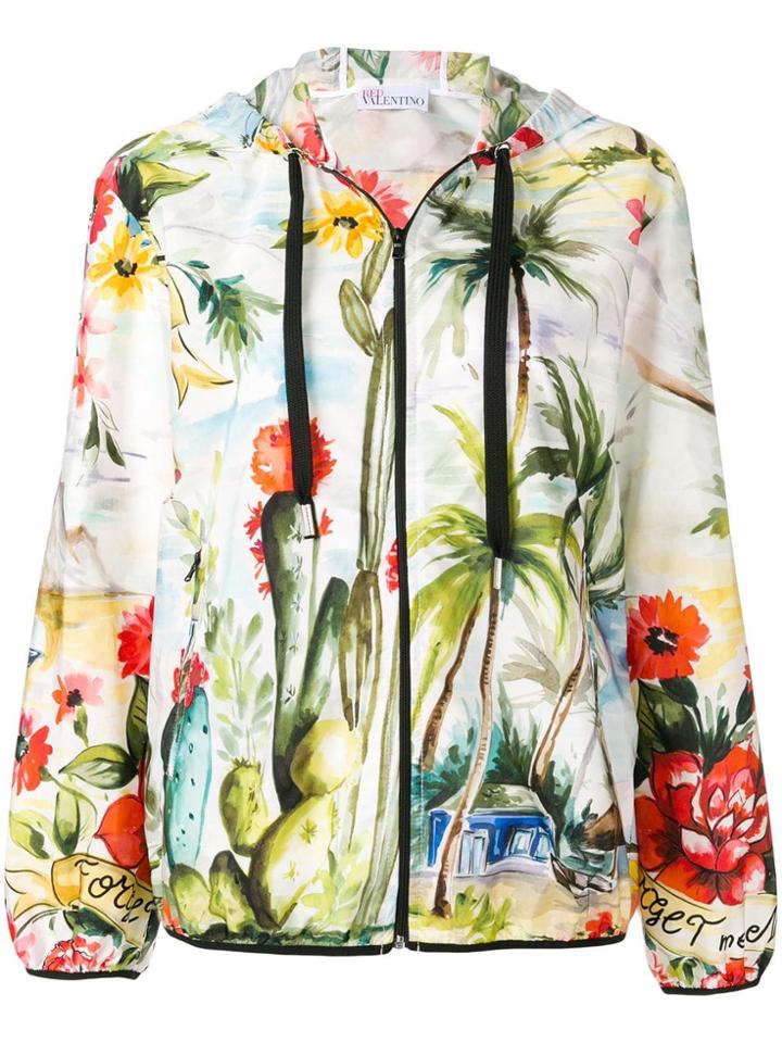Red Valentino Tropical Print Jacket - White