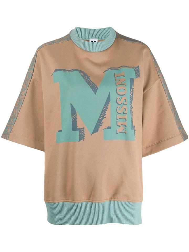 Missoni Oversized Logo Print Sweatshirt - Neutrals