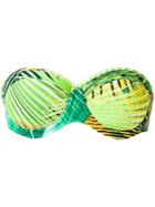 Lygia & Nanny Printed Bandeau Bikini Top, Women's, Size: 44, Yellow/orange, Polyimide/spandex/elastane