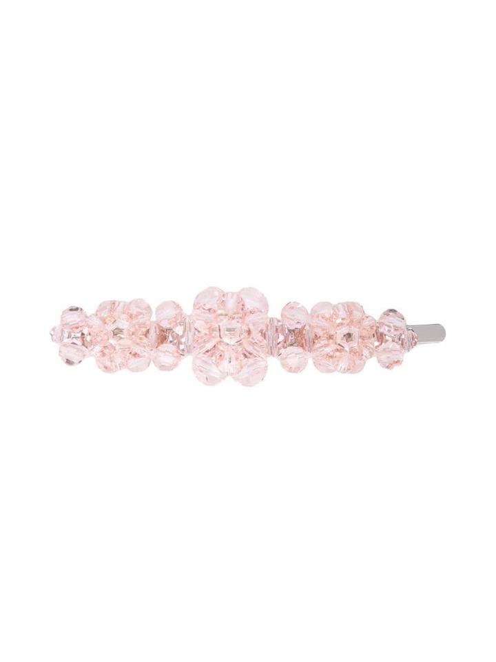 Simone Rocha Floral Crystal Hair Clip - Pink