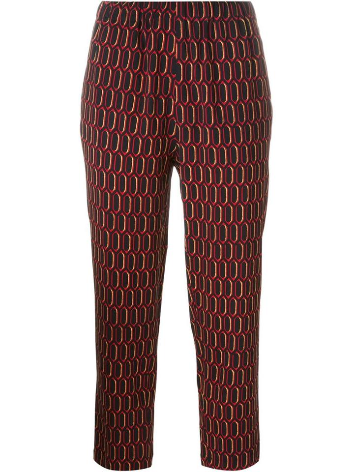 Marni Cropped Trousers, Women's, Size: 44, Black, Viscose/spandex/elastane