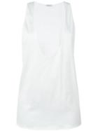 La Perla 'op-art' Tank Top, Women's, Size: 42, White, Silk/cotton