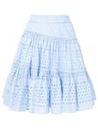 Ck Calvin Klein Varied Gingham Skirt - Blue