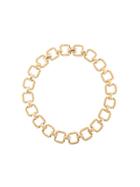 Nina Ricci Vintage 1980's Square Link Necklace - Gold