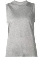 T By Alexander Wang Band Collar Tank Top, Women's, Size: M, Grey, Viscose