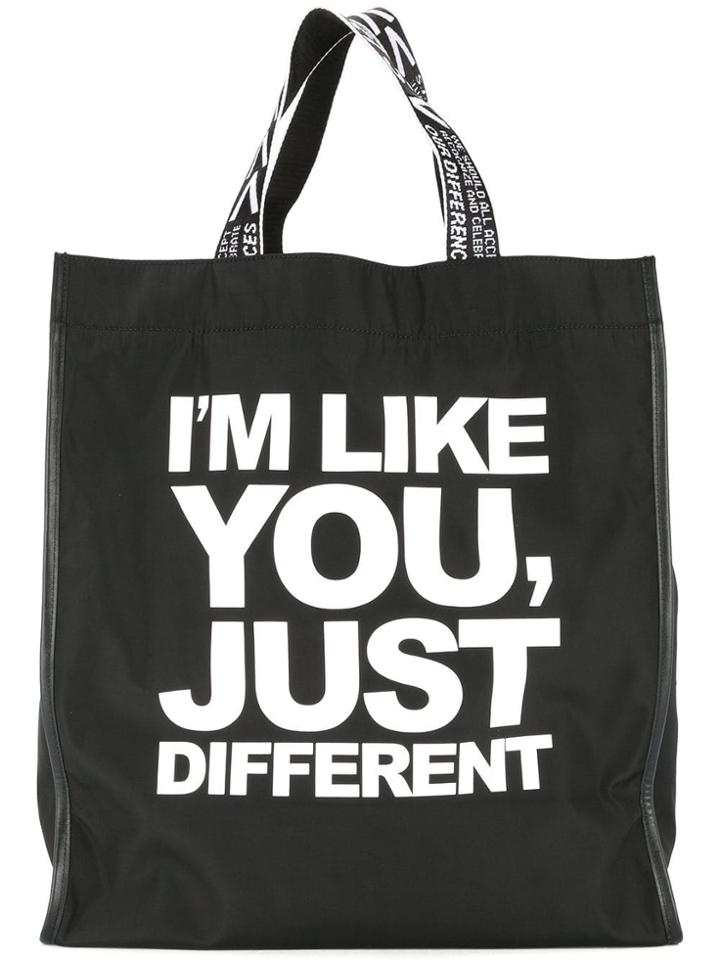 Ports V Slogan Shopper Tote - Black