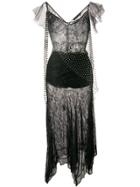 Amen Fitted Lace Dress - Black