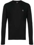 Ea7 Emporio Armani Logo Appliqué Sweatshirt - Black