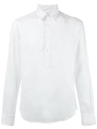 Aspesi Half-placket Shirt, Men's, Size: Large, White, Linen/flax