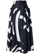 Max Mara 'ali Fantasy' Print Skirt, Women's, Size: 38, Black, Polyester