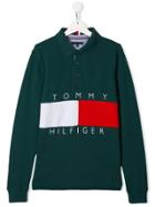 Tommy Hilfiger Junior Printed Logo Polo Shirt - Green